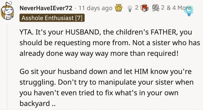 Reddit wasted no time telling OP that she was very much in the wrong here.