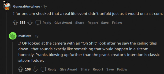 Shocking, totally shocking, absolutely gobsmacked.