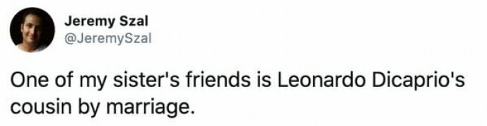 We wonder if he attends the family reunions.