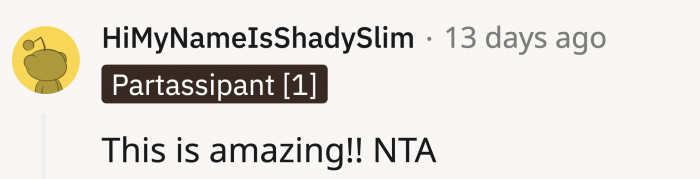 Majority of the votes claim OP as not the a**hole