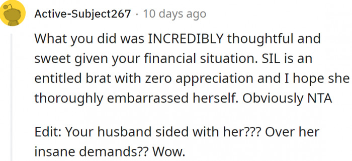 5. OP went the extra mile for sure.