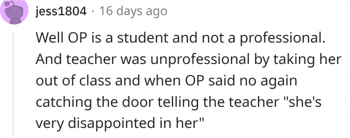 And OP is not a professional.