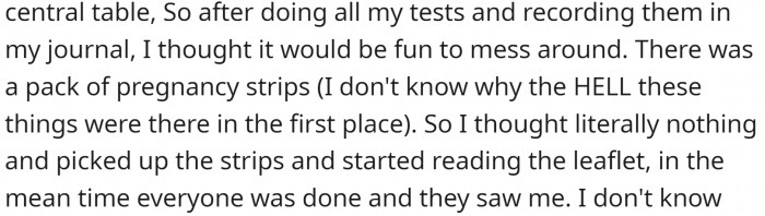 After finishing all his tests and writing down the results, he was bored and thought it would be fun to mess around: