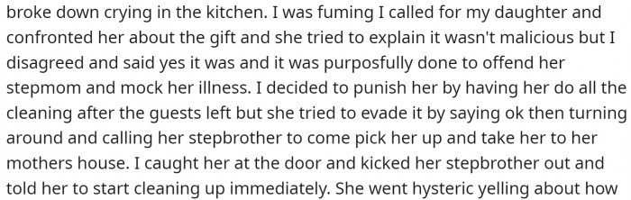 OP decided to punish his daughter...