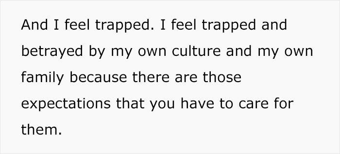 She feels nothing but trapped by her life