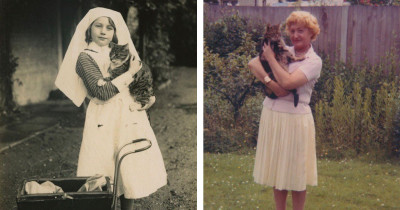 Cats In Vintage Photos With Women Perfectly Illustrate Their Eternal Bond
