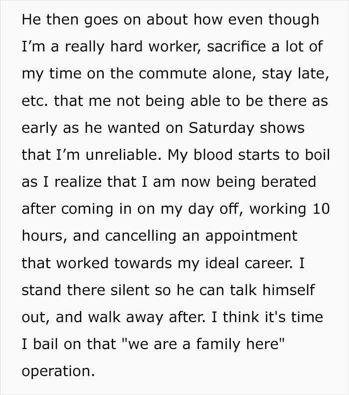 Boss Accuses OP of Being Unreliable.