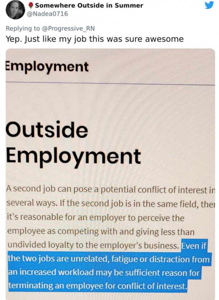 People started sharing notices from their companies as well.