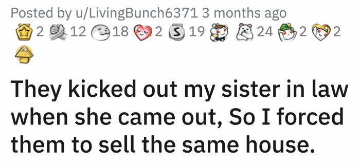 8 years later, they are still bitter about what happened and still haven't bought a new home.