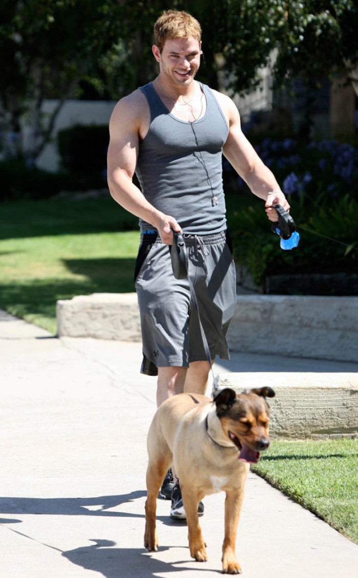 10. Kellan Lutz and his rescued dog, Kola