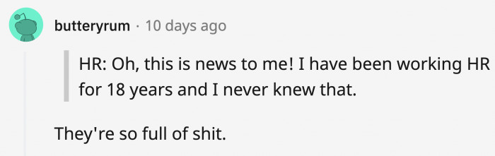 They're calling HR's bluff.