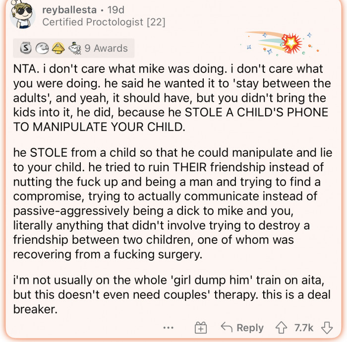 The comments quickly came in, and it seems that people immediately say she's not the TA, but her husband is.