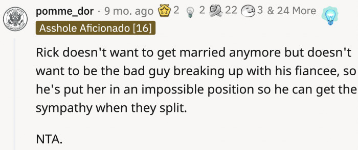 Could It Be That Rick Is Playing the Long Game to Get Sympathy Once They Break Up?
