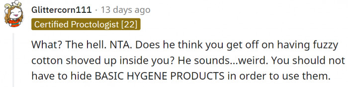 Tampons are basic hygiene products.