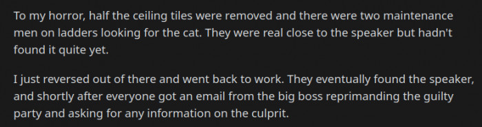 The maintenance team came rolling in to the rescue.