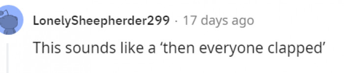 Another person doesn't believe the story