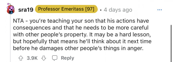 The first not the as*hole comment!
