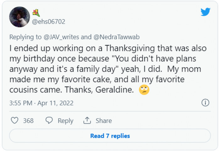 1. People who don't have kids don't have families, right? No parents, siblings, cousins...