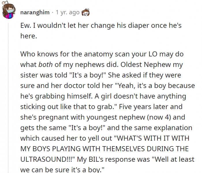 At least there's more proof that it's a boy with this one.