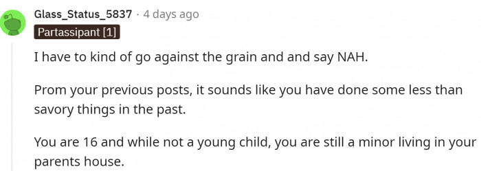 One parent explained their point of view: