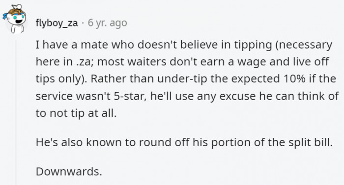19. Just because he doesn't believe in it doesn't mean he gets a free pass