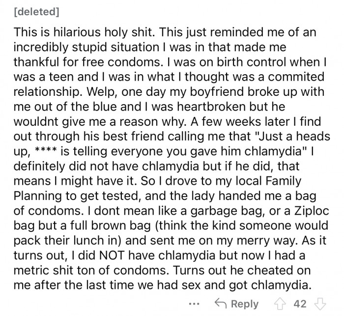 She dodged a bullet right there.