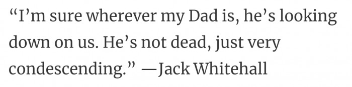 39. After he dies, he is still going to look down on you.
