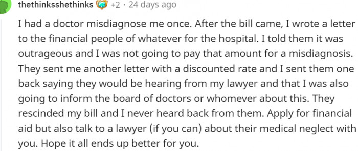 10. Apply for financial aid and also talk to a lawyer