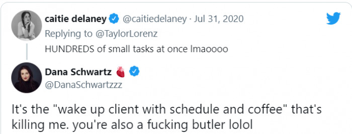 Hundreds of tasks, and being a butler is one of them...