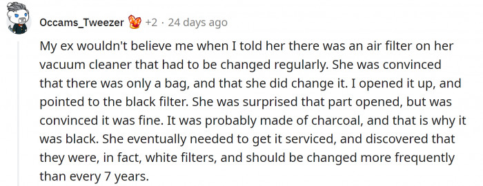 Yes, even vacuum cleaners with bags have filters. 