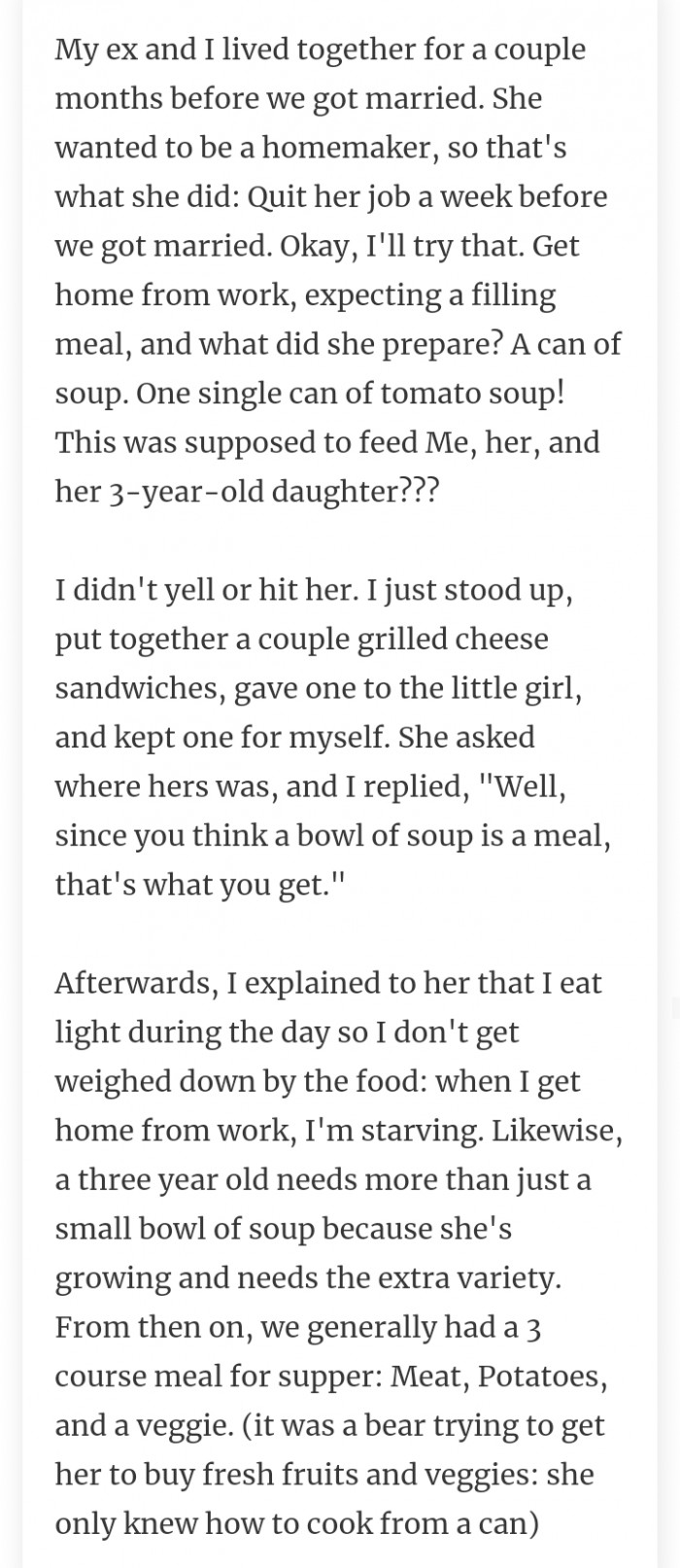 #27 A can of soup for dinner?