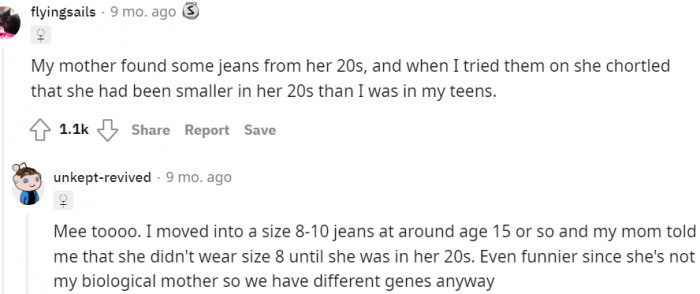 Being Smaller Than Their Kids Were at a Certain Age