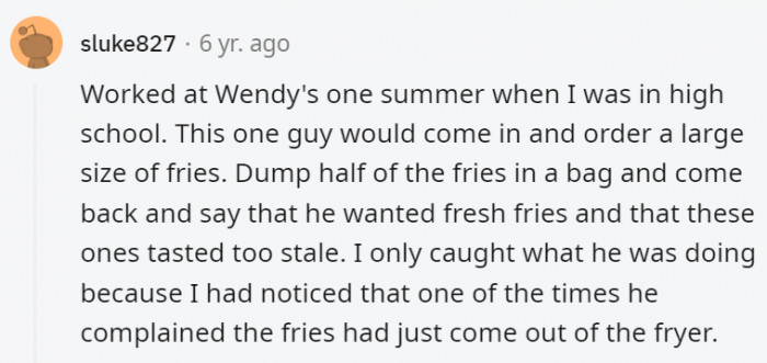 16. That wasn't a smart time to complain