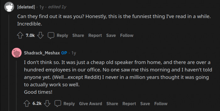 The important question: