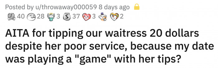 After hearing OP's disagreement, the date said, and we quote: 