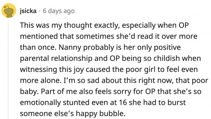 The nanny could have helped with the turmoil that the girl experiences at home