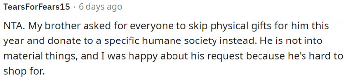 Pay it forward, says this user.