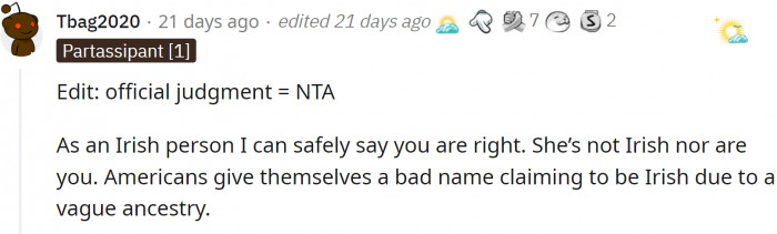 Irish people were the first to respond: 
