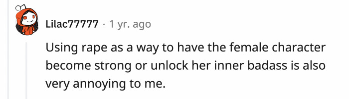 It's trauma, not a conditional passage for strong women to endure