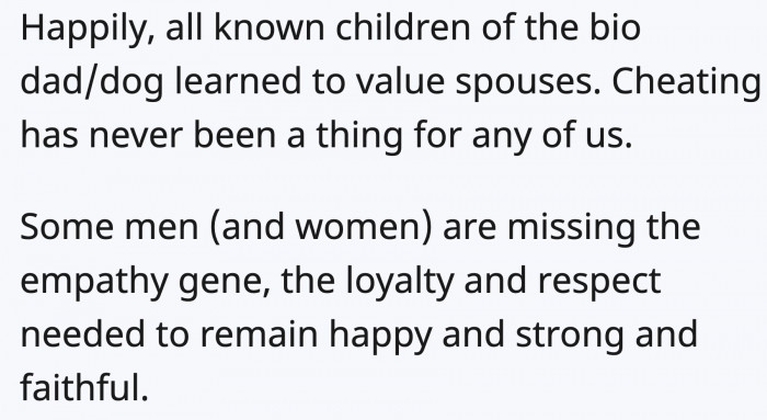 It's a good thing the apples fell really far from the tree.