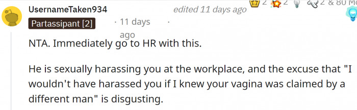 Redditors backed her up 100%.