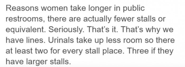 3. Y'all have urinals...back up!