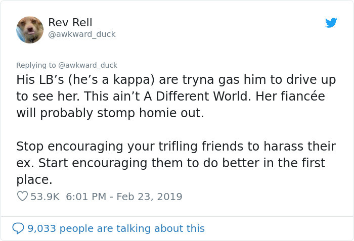 To everyone who calls themselves a friend to someone in this situation: Don't.