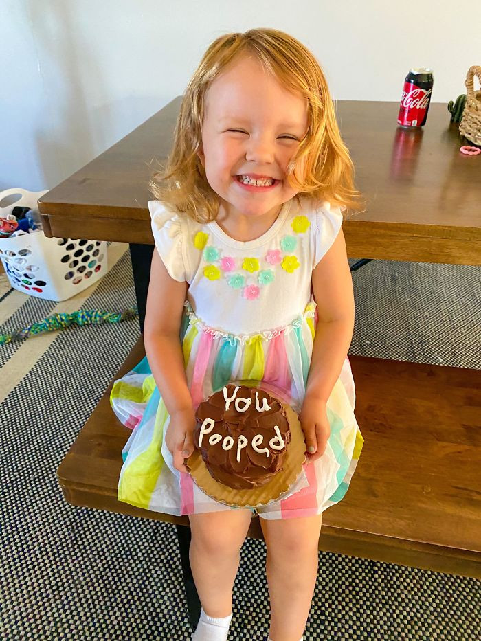 24. The cake I promised my daughter if she pooped in the potty by herself