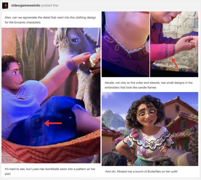 12. The details on clothes deserve praise.