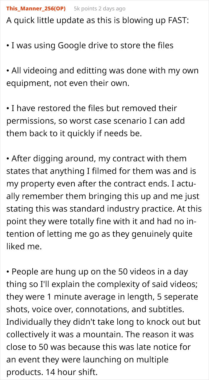 Here's an update from the OP after his post received a lot of engagement