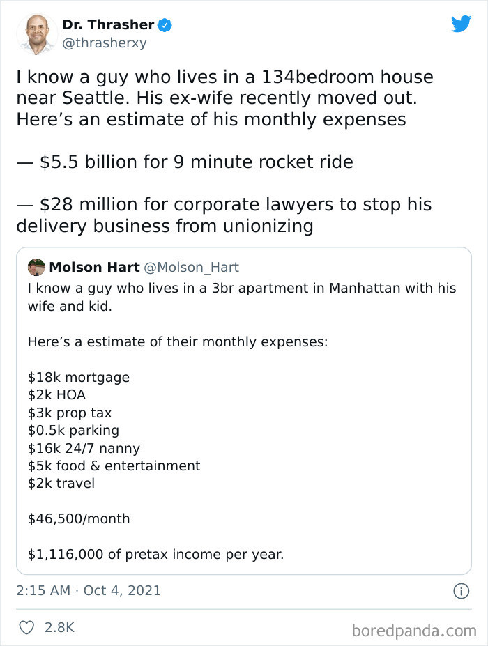 6. That's a lot... Maybe he should cut down on that rocket flying...