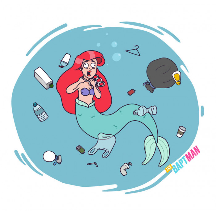 #4 Ariel Dealing With The Ugly Side Of The Ocean And The Mess That Comes With It