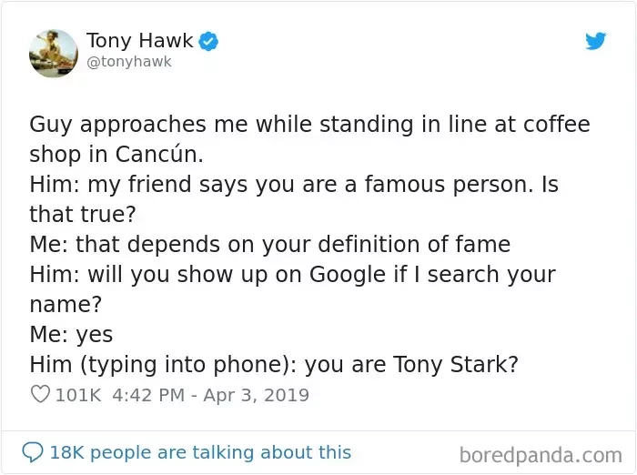 Yes, I'm Tony Stark
