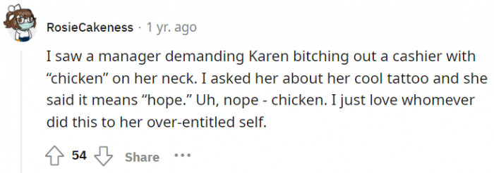 27. Wow. I can't even imagine how Hope became Chicken.